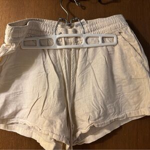H&M High Waist Cream Shorts